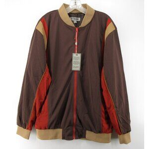 Stacy Adams Jacket XL Track Coat Mesh Warm Up Casual Blade Collar NEW